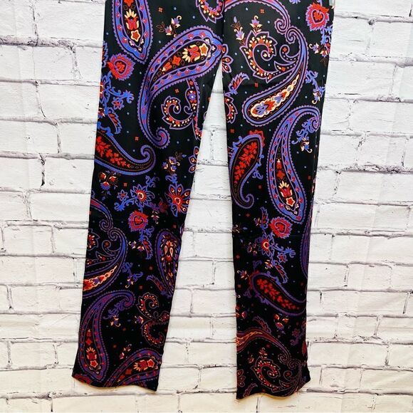 WeWoreWhat Danielle Bernstein Black Paisley pull on jumpsuit jumper NWOT - Picture 13 of 15